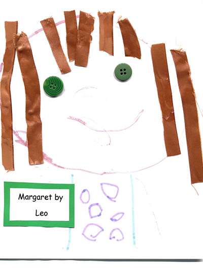 A child's portrait of Margaret, made by Leo